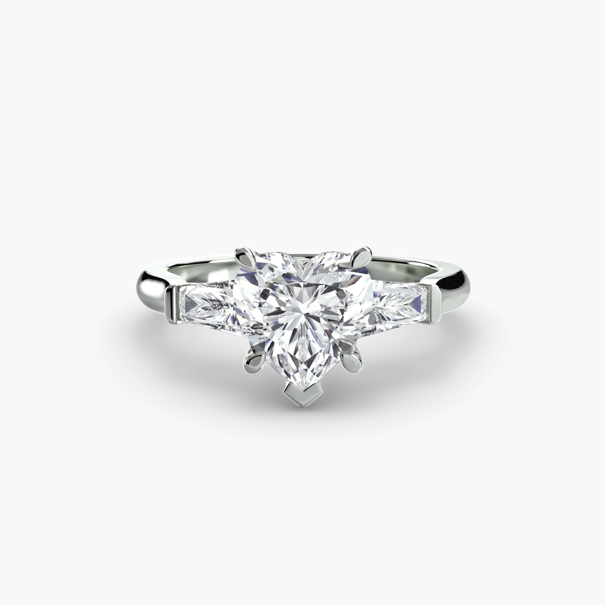 Three - Stone Ring (Baguette Side Stones) - Jewelry by Cleo