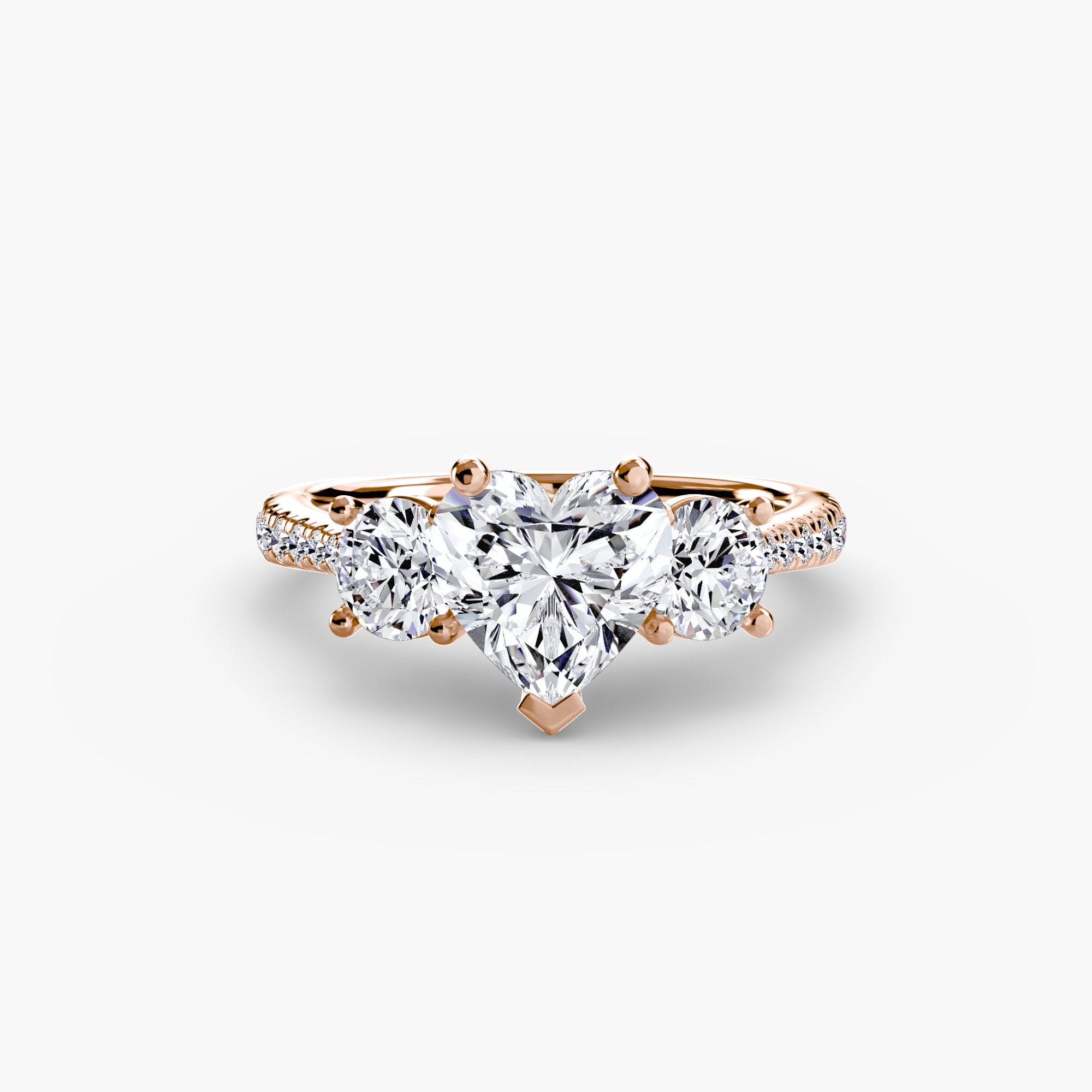 Three - Stone with Pavé Band - Jewelry by Cleo