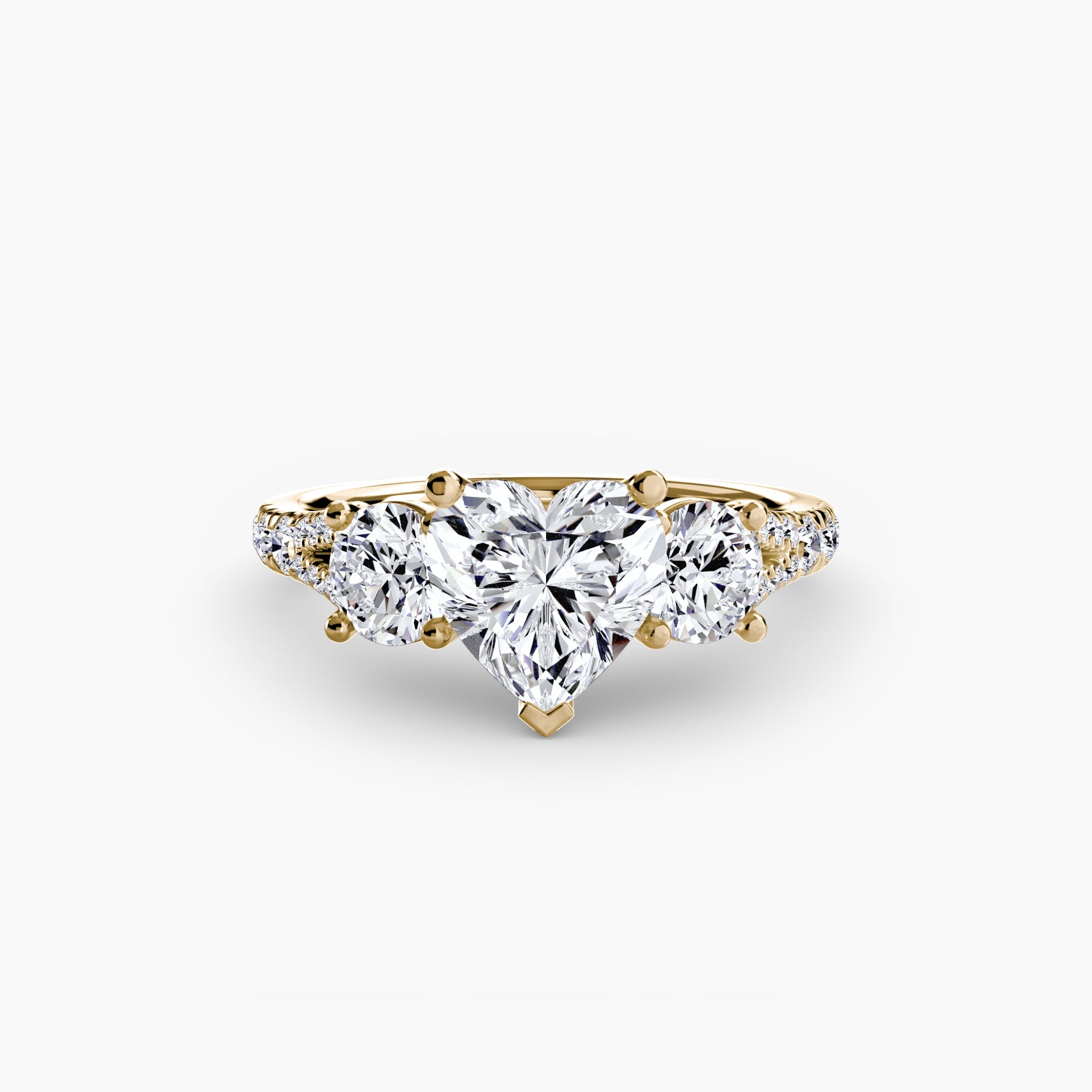 Three - Stone with Pavé Band 3 - Jewelry by Cleo