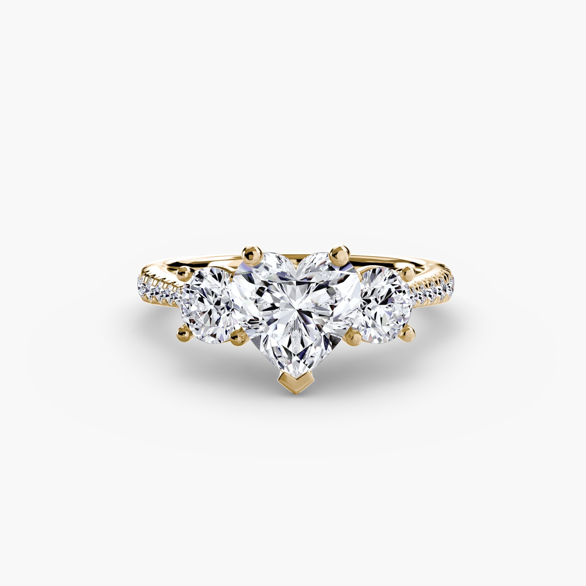 Three - Stone with Pavé Band - Jewelry by Cleo