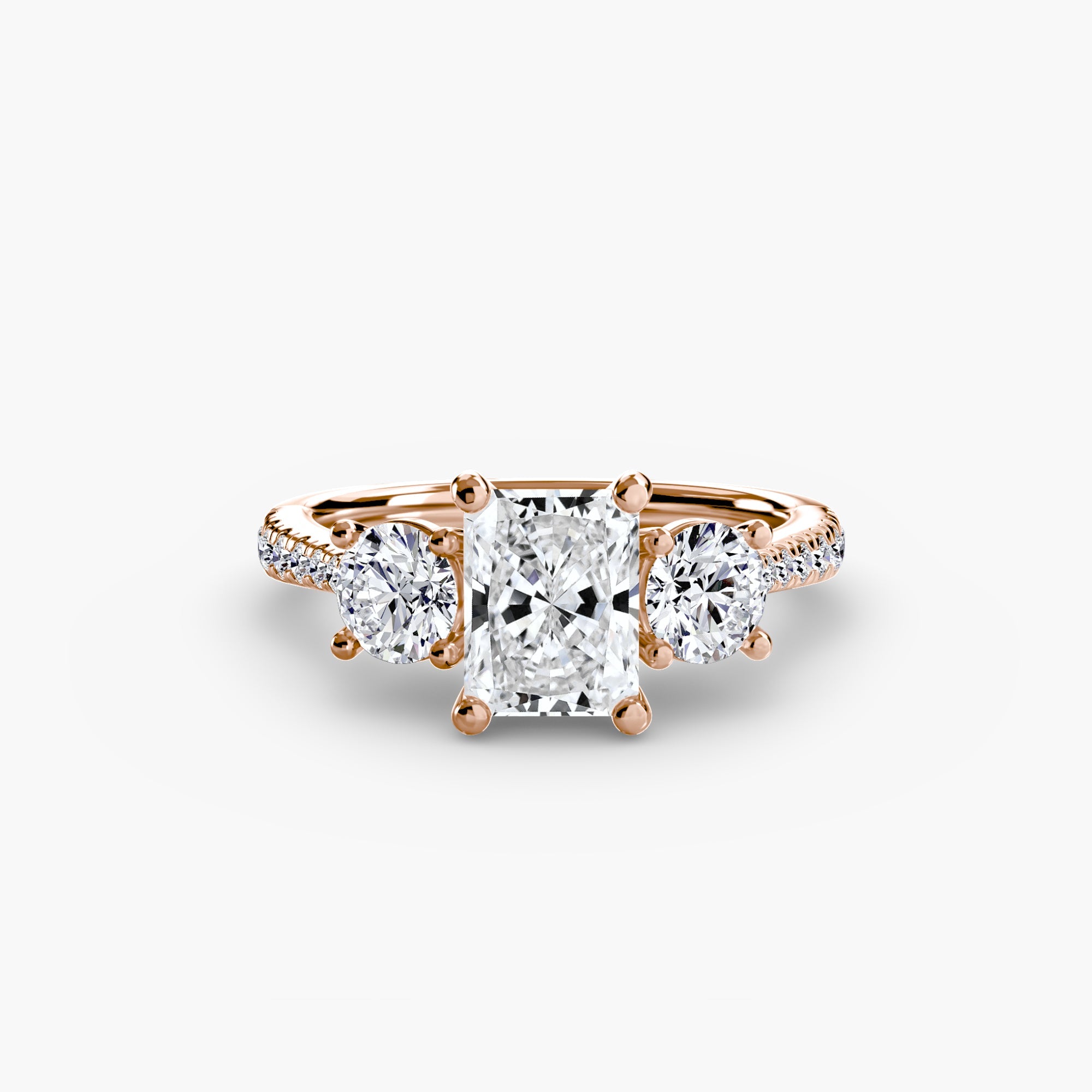 Three - Stone with Pavé Band - Jewelry by Cleo