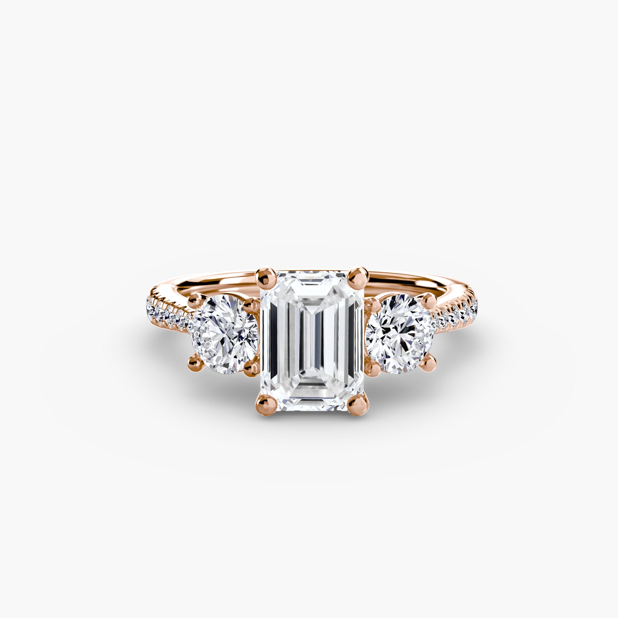 Three - Stone with Pavé Band - Jewelry by Cleo
