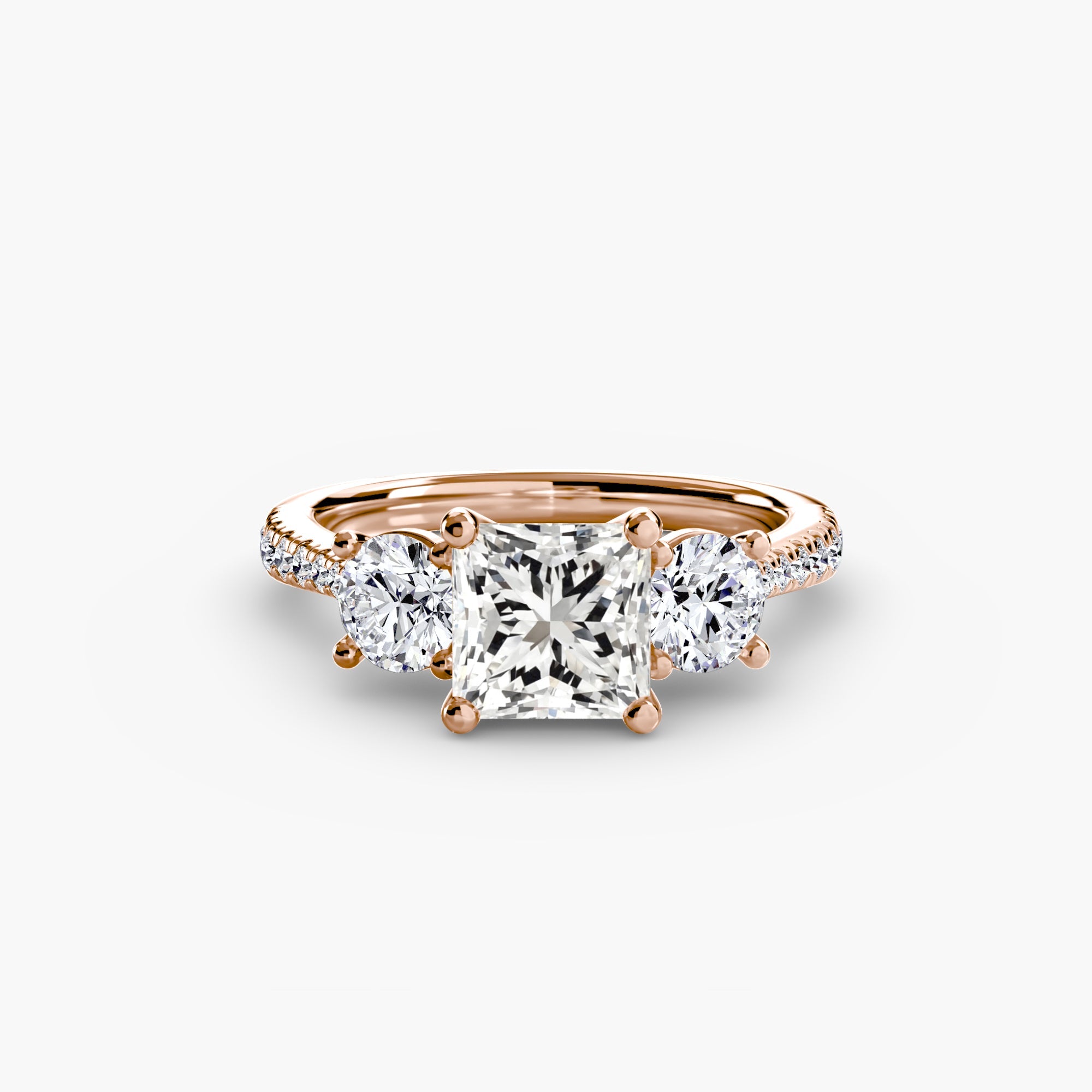 Three - Stone with Pavé Band - Jewelry by Cleo