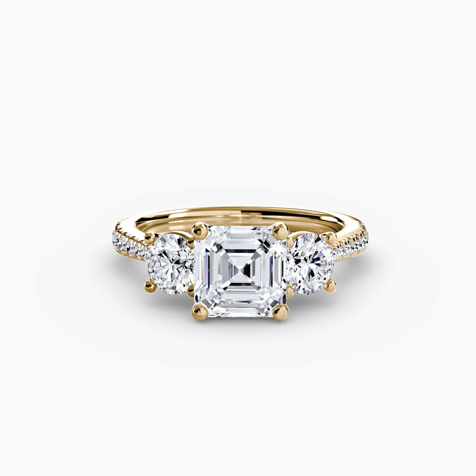 Three - Stone with Pavé Band - Jewelry by Cleo