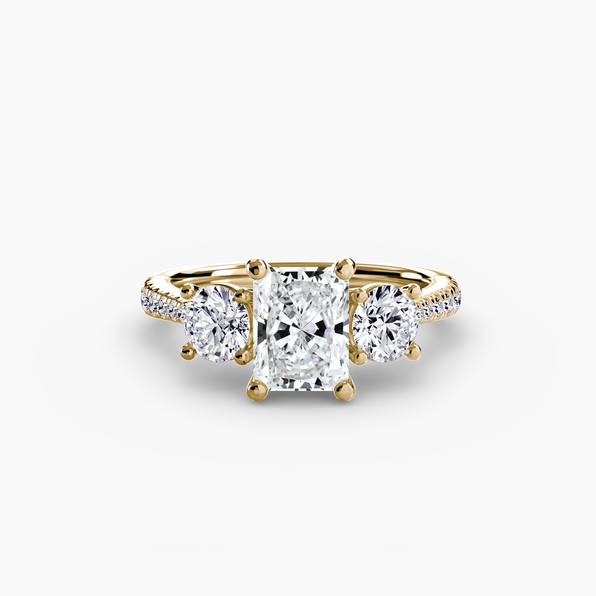 Three - Stone with Pavé Band - Jewelry by Cleo